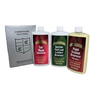 Commodore Coatings Maintenance Kit 3 Bottles New Sealed Car Auto Wash Wax